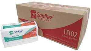 Toalha de papel interfolha 21,5 x 21,5 cm branca folha dupla Inovatta ref. ITI02