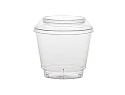 Copo plastico 50 ml com tampa Wer PW-43/TWH