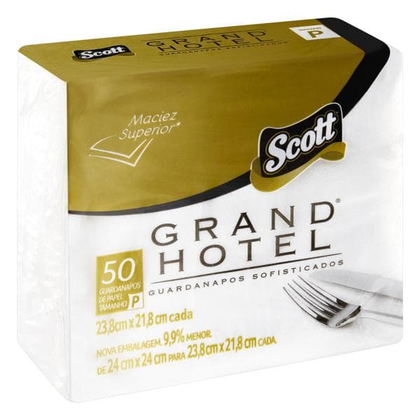 Guardanapo papel 23,8  x 21,8 centimetros  folha dupla grand hotel