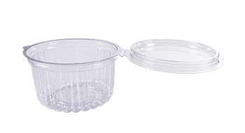 Pote plastico redondo 500 ml com tampa P771 Prafesta.