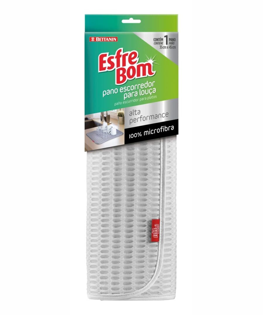 Pano escorredor microfibra 35 cm x 45 cm Esfrebom BT620.