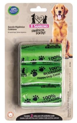 Conjunto sacola higienica coletora 04 litros L4P3 sanremo SR663/7