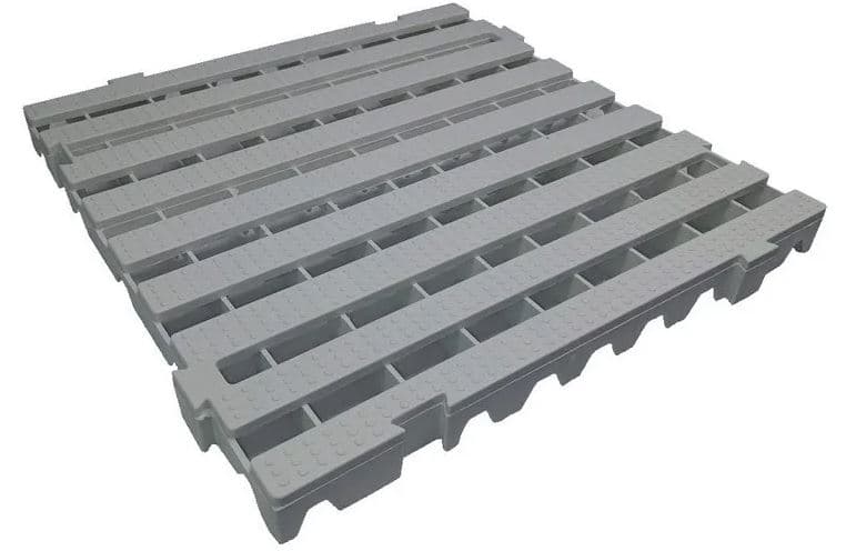 Piso plastico 50 X 50 X 5 cinza 253CZ