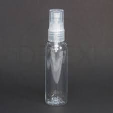 Frasco cil reto 60 ml cristal com valvula spray R9217