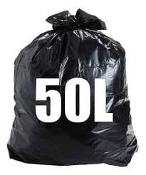 Saco para lixo 50 litros preto reciclado reforcado 63 cm x 80 cm x 0.06 micra Pontal