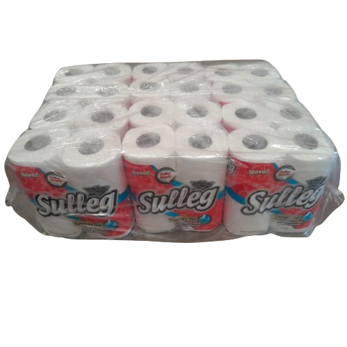 Papel higienico rolo sulleg 20 metros folha dupla pacote com 04 rolos fardo com 48 rolos