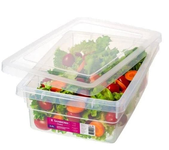 Organizador max 2,5 litros transparente SR2502 sanremo
