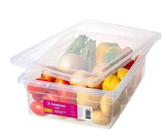 Organizador max 11 litros transparente SR2511 sanremo
