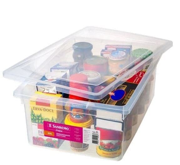 Organizador max 20 litros transparente SR2520 sanremo
