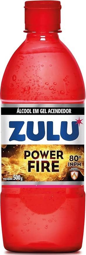 Alcool gel acendedor 500 gramas power fire zulu