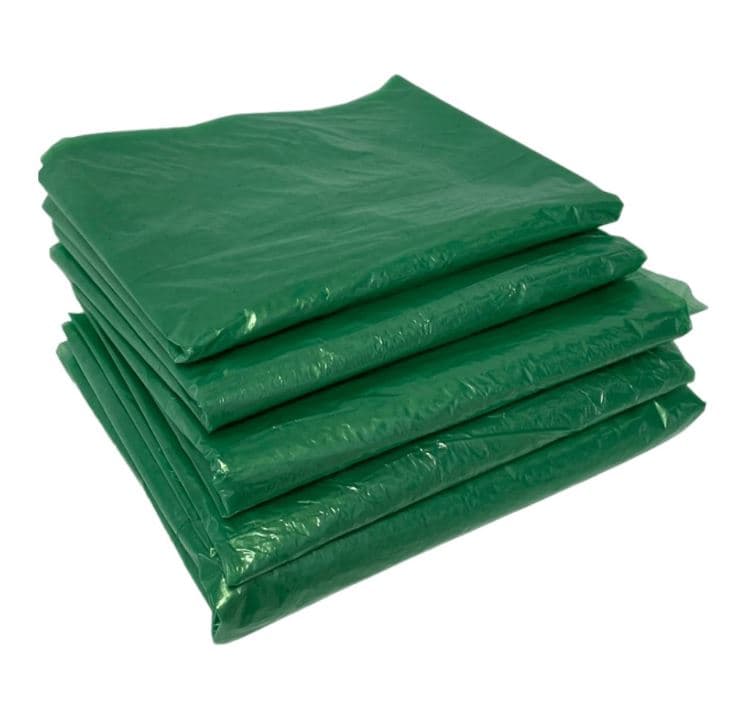Saco lixo 030 litros cor verde-vidro 59 cm x 62 cm x 05 micras pacote com 50 unidades