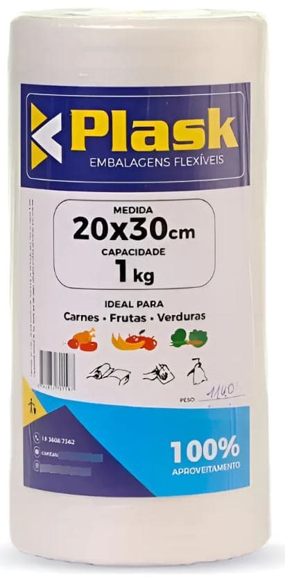 Bobina plastica picotada 20 cm x 30 cm plask