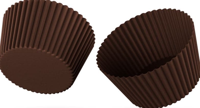 Forminha impermeavel cupcake marron pacote com 75 unidades