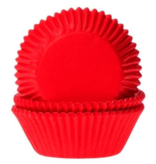 Forminha impermeavel cupcake vermelha pacote com 75 unidades