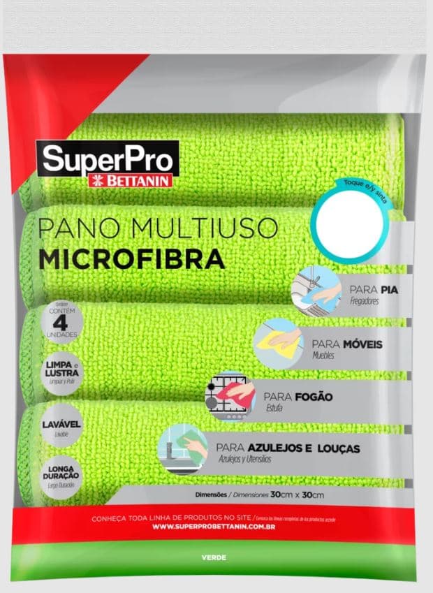 Pano microfibra multiuso verde SP9324VD superpro