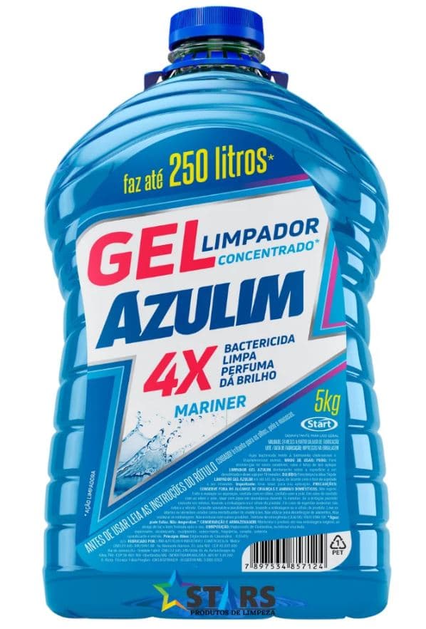 Limpador em gel 5 litros Mariner Azulim.